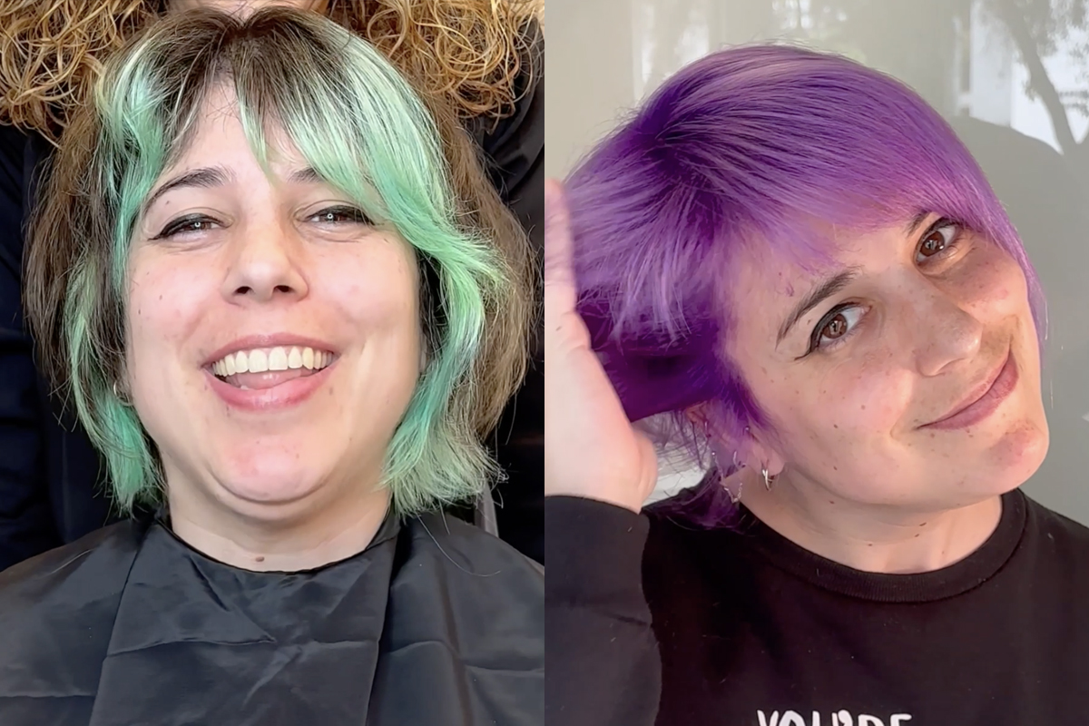 Mechas Moradas de Fantasía en Sevilla