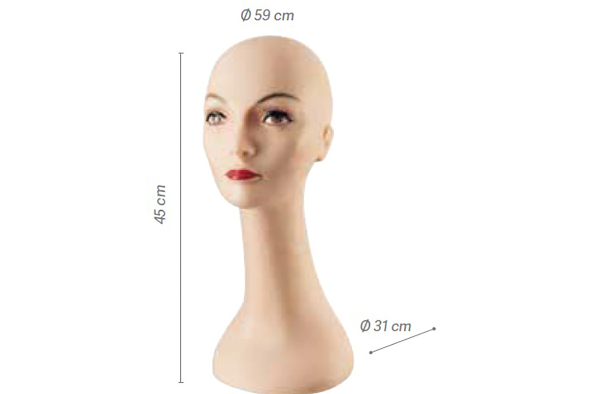 Cabeza De Maniquí Cuello Largo
